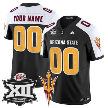 Personalized SD 2026 Big 12 Championship Patch Vapor Limited Custom Jersey V2 - Black Alternate Stitched