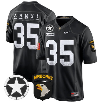 Personalized ABK 101st Airborne Division Patch 2026 Game Jersey - Black / Doc Blanchard Stitched