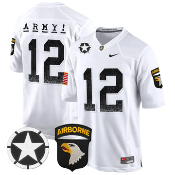 Personalized ABK 101st Airborne Division Patch 2026 Game Jersey - White / #12th Man Stitched