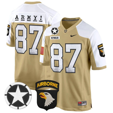 Personalized ABK 101st Airborne Division Patch 2026 Game Jersey - Tan Alternate / Casey Reynolds Stitched