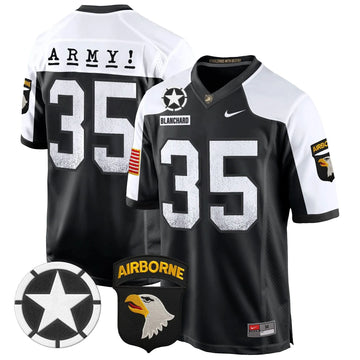 Personalized ABK 101st Airborne Division Patch 2026 Game Jersey - Black Alternate / Doc Blanchard Stitched
