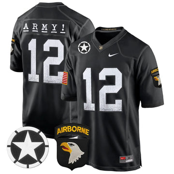 Personalized ABK 101st Airborne Division Patch 2026 Game Jersey - Black / #12th Man Stitched