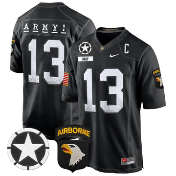 Personalized ABK 101st Airborne Division Patch 2026 Game Jersey - Black / Bryson Daily Stitched