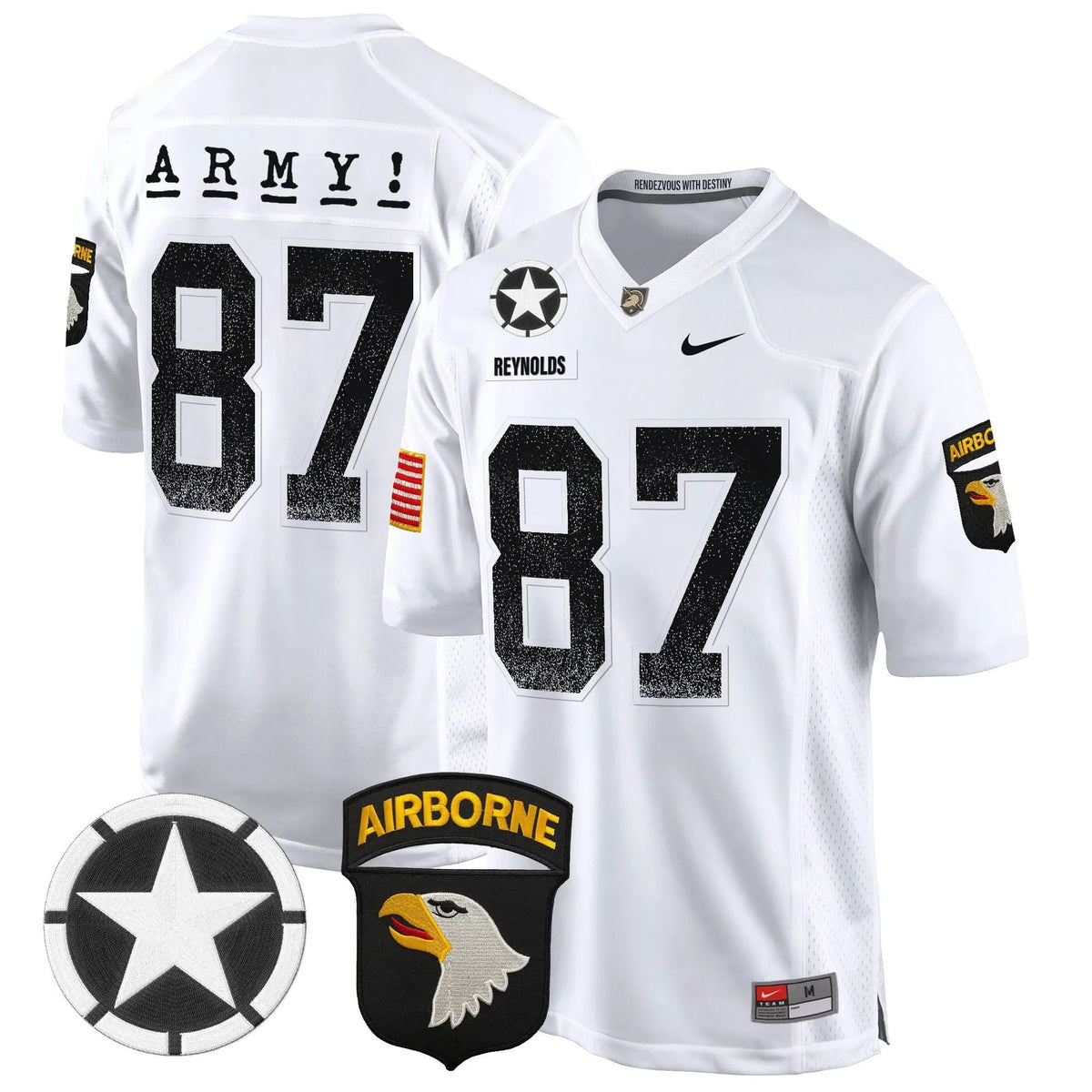 Personalized ABK 101st Airborne Division Patch 2026 Game Jersey - White / Casey Reynolds Stitched