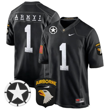 Personalized ABK 101st Airborne Division Patch 2026 Game Jersey - Black / #1 Team Stitched