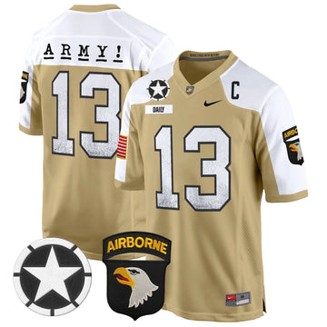 Personalized ABK 101st Airborne Division Patch 2026 Game Jersey - Tan Alternate / Bryson Daily Stitched