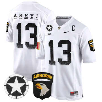 Personalized ABK 101st Airborne Division Patch 2026 Game Jersey - White / Bryson Daily Stitched