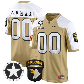Personalized ABK 101st Airborne Division Patch 2026 Game Custom Jersey - Tan Alternate Stitched