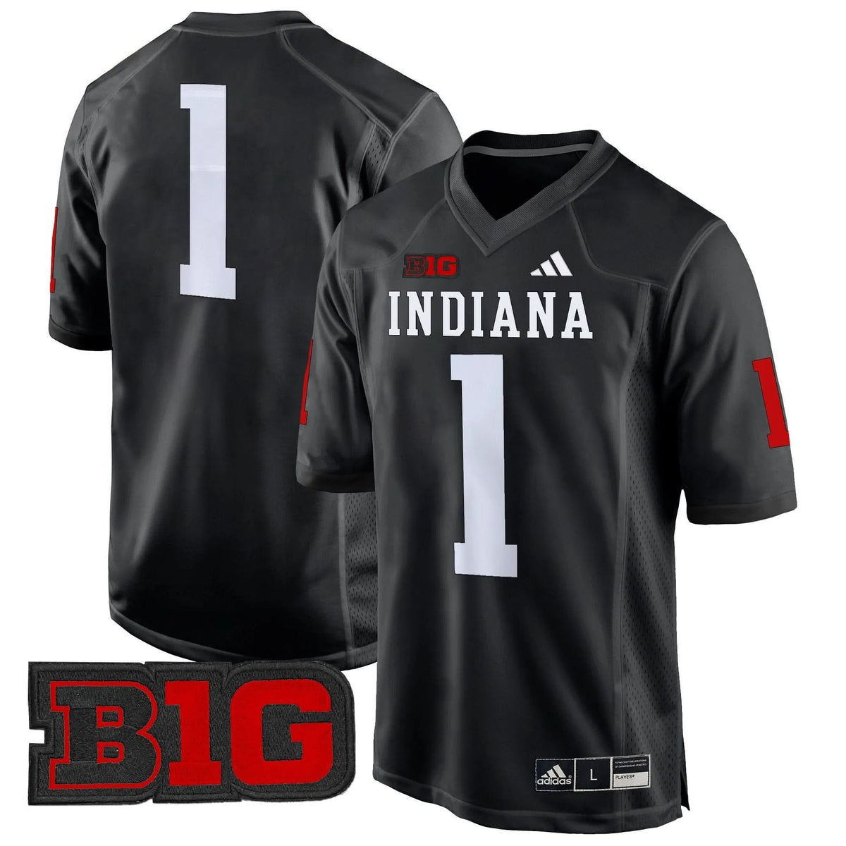 Personalized IND 2026 Game Jersey V2 - Black / #1 Team Stitched