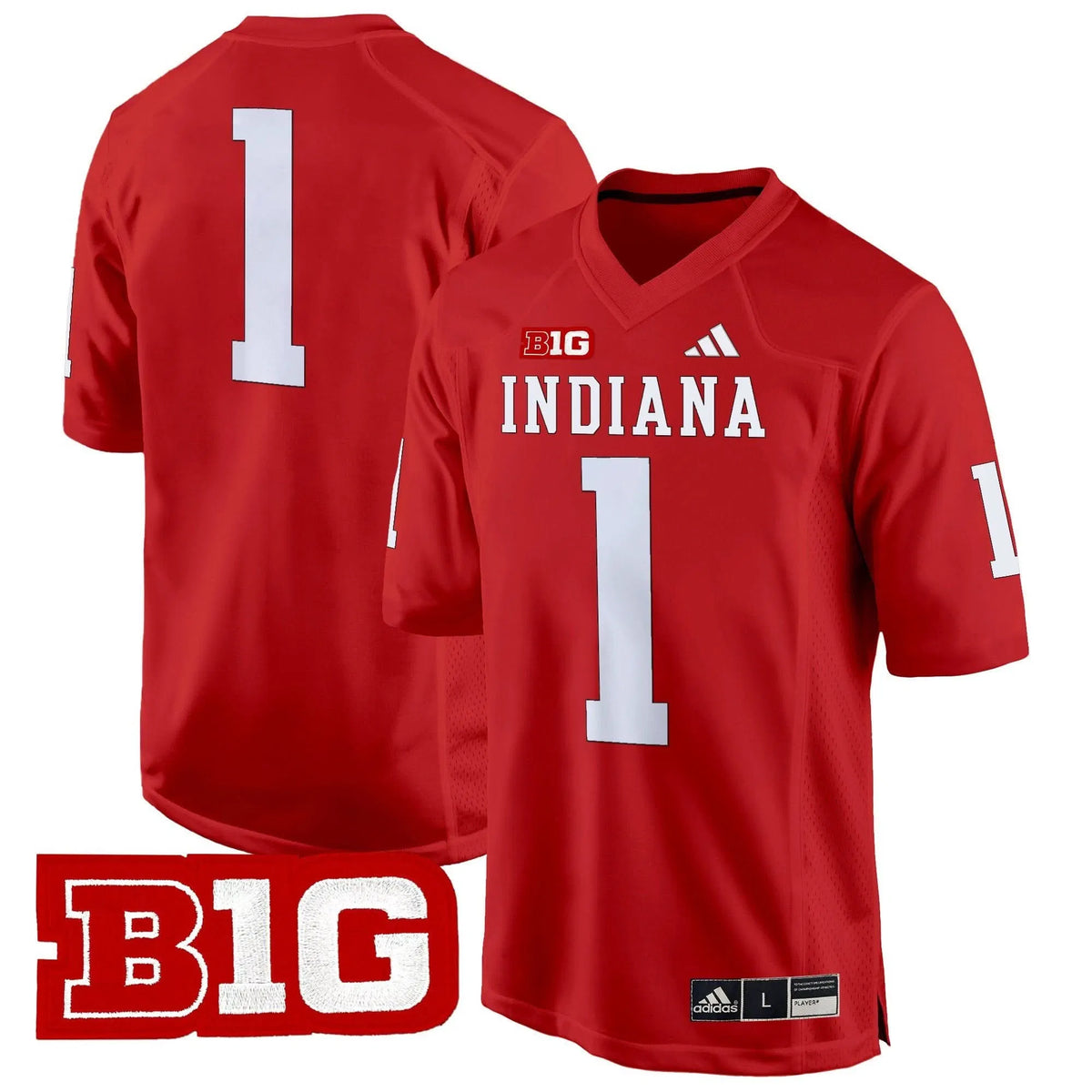 Personalized IND 2026 Game Jersey V2 - Crimson / #1 Team Stitched