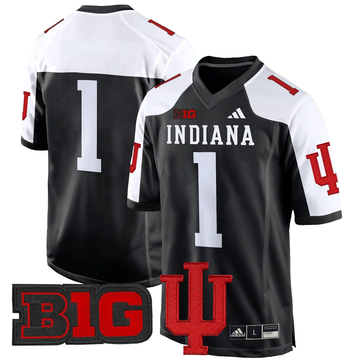Personalized IND 2026 Game Jersey V2 - Black Alternate / #1 Team Stitched