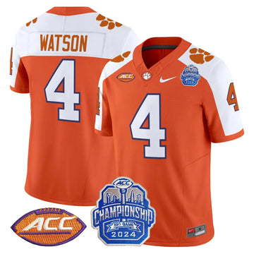 Personalized CT 2026 ACC Championship Patch Vapor Limited Jersey - Orange Alternate / Deshaun Watson Stitched