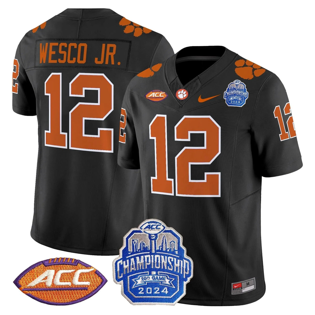Personalized CT 2026 ACC Championship Patch Vapor Limited Jersey - Black / Bryant Wesco Jr. Stitched