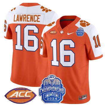 Personalized CT 2026 ACC Championship Patch Vapor Limited Jersey - Orange Alternate / Trevor Lawrence Stitched