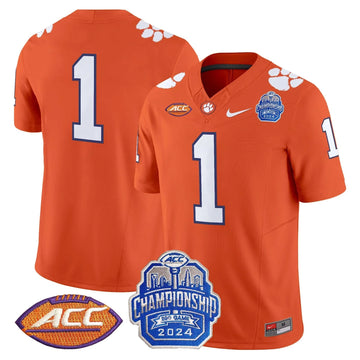 Personalized CT 2026 ACC Championship Patch Vapor Limited Jersey - Orange / #1 Team Stitched
