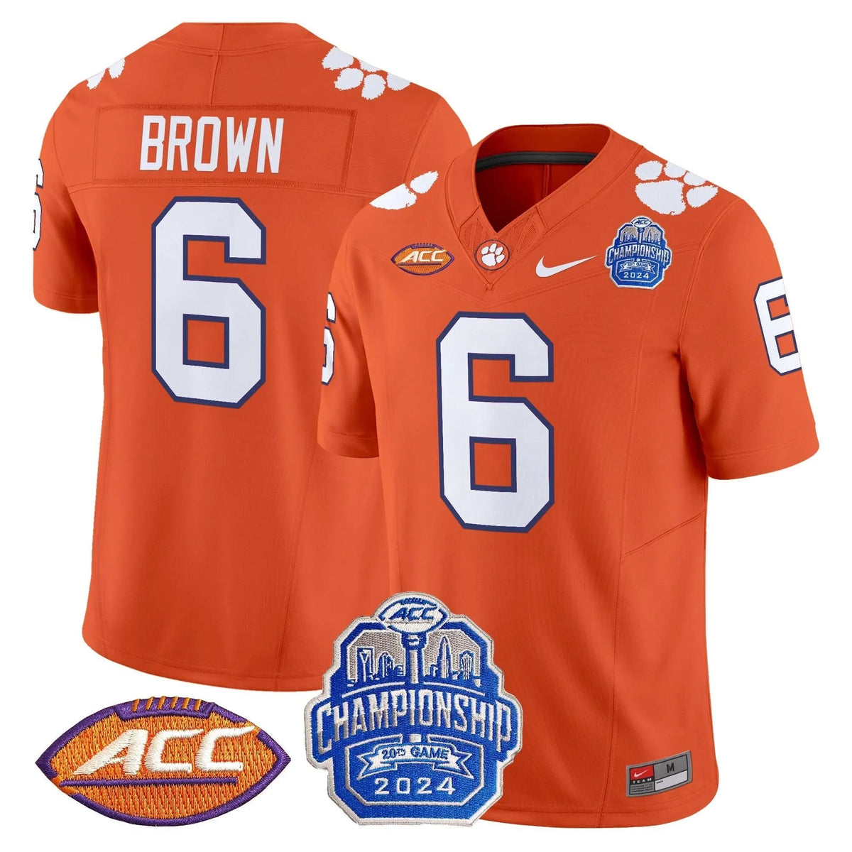 Personalized CT 2026 ACC Championship Patch Vapor Limited Jersey - Orange / Tyler Brown Stitched