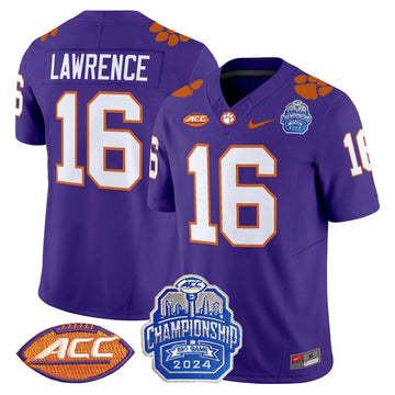 Personalized CT 2026 ACC Championship Patch Vapor Limited Jersey - Purple / Trevor Lawrence Stitched