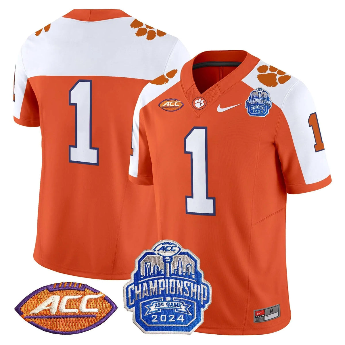 Personalized CT 2026 ACC Championship Patch Vapor Limited Jersey - Orange Alternate / #1 Team Stitched