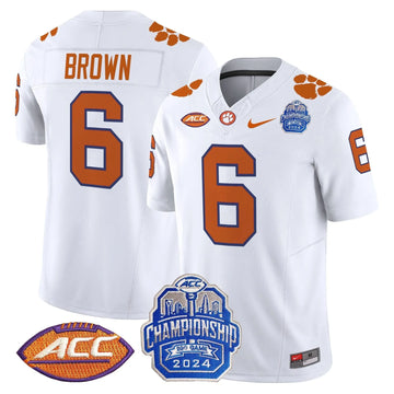 Personalized CT 2026 ACC Championship Patch Vapor Limited Jersey - White / Tyler Brown Stitched