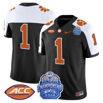 Personalized CT 2026 ACC Championship Patch Vapor Limited Jersey - Black Alternate / #1 Team Stitched