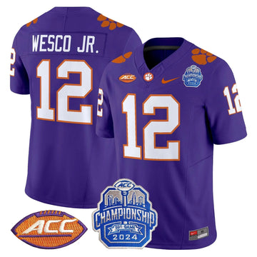 Personalized CT 2026 ACC Championship Patch Vapor Limited Jersey - Purple / Bryant Wesco Jr. Stitched