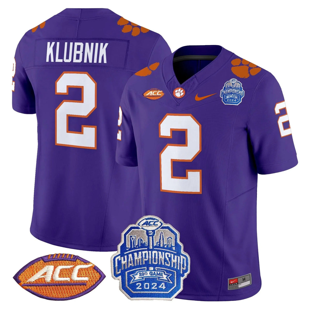 Personalized CT 2026 ACC Championship Patch Vapor Limited Jersey - Purple / Cade Klubnik Stitched
