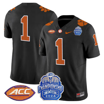Personalized CT 2026 ACC Championship Patch Vapor Limited Jersey - Black / #1 Team Stitched