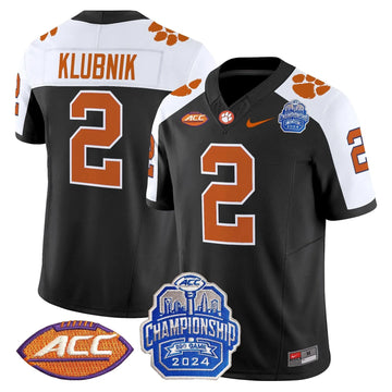 Personalized CT 2026 ACC Championship Patch Vapor Limited Jersey - Black Alternate / Cade Klubnik Stitched