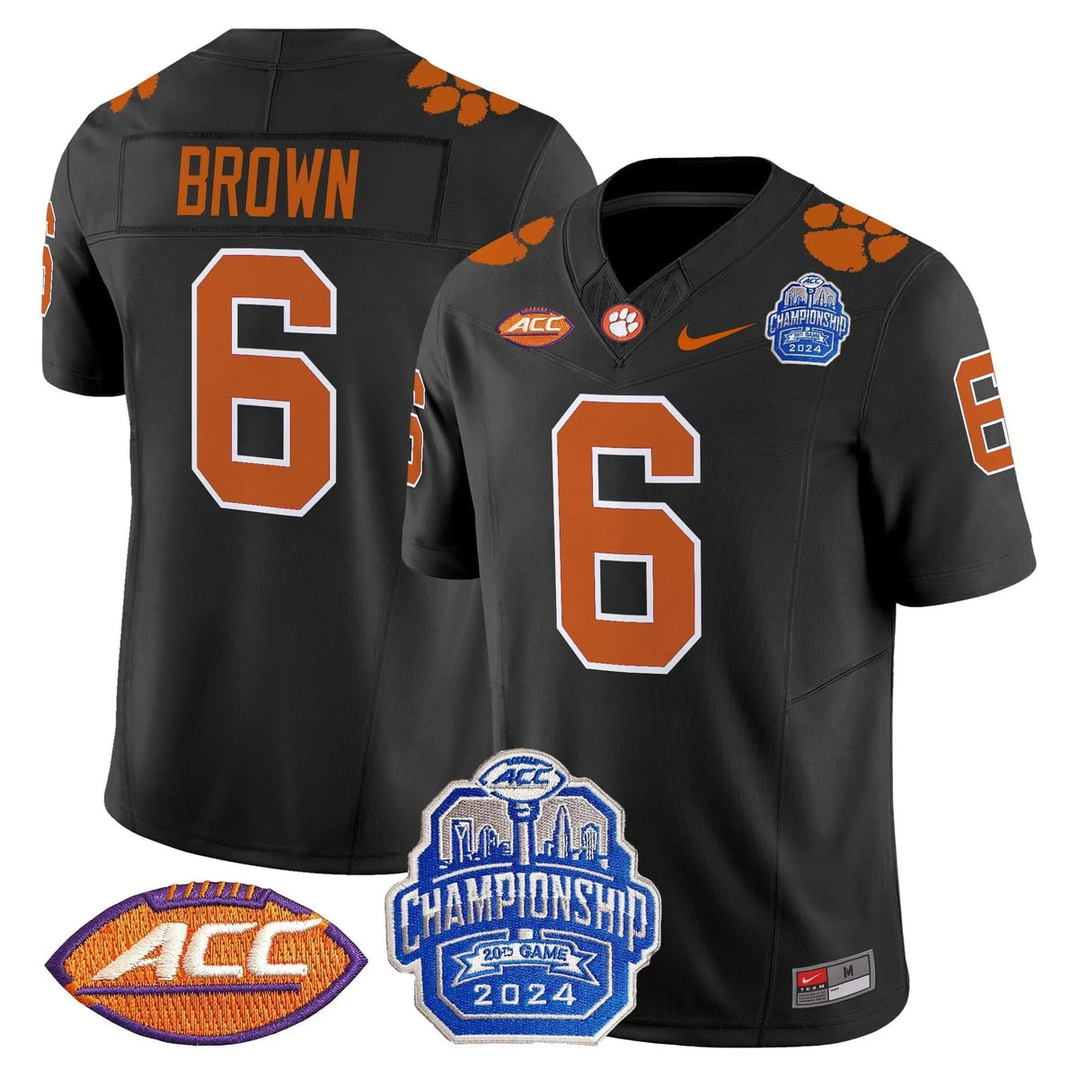 Personalized CT 2026 ACC Championship Patch Vapor Limited Jersey - Black / Tyler Brown Stitched