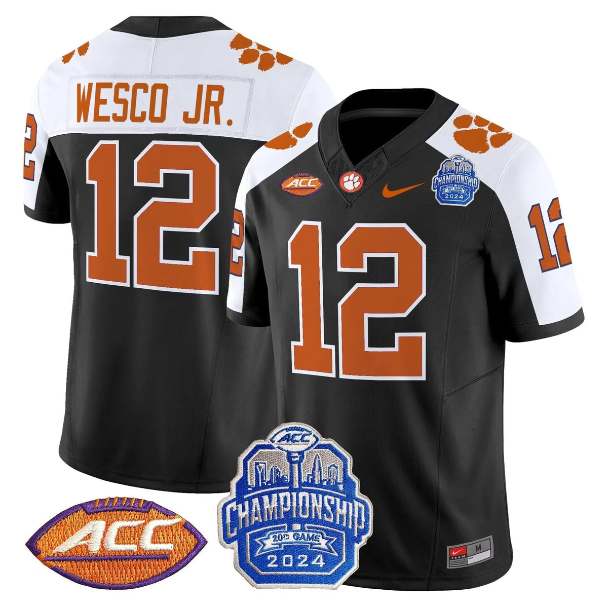 Personalized CT 2026 ACC Championship Patch Vapor Limited Jersey - Black Alternate / Bryant Wesco Jr. Stitched