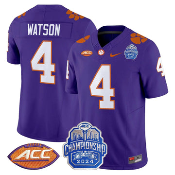 Personalized CT 2026 ACC Championship Patch Vapor Limited Jersey - Purple / Deshaun Watson Stitched