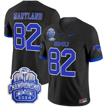 Personalized SMU 2026 ACC Championship Patch Vapor Limited Jersey - Black / RJ Maryland Stitched