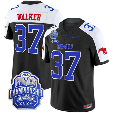 Personalized SMU 2026 ACC Championship Patch Vapor Limited Jersey - Black Alternate / Doak Walker Stitched