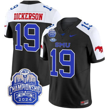Personalized SMU 2026 ACC Championship Patch Vapor Limited Jersey - Black Alternate / Eric Dickerson Stitched