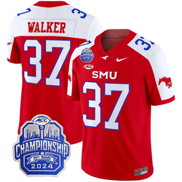 Personalized SMU 2026 ACC Championship Patch Vapor Limited Jersey - Red Alternate / Doak Walker Stitched