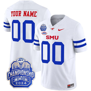 Personalized SMU 2026 ACC Championship Patch Vapor Limited Custom Jersey - White Stitched
