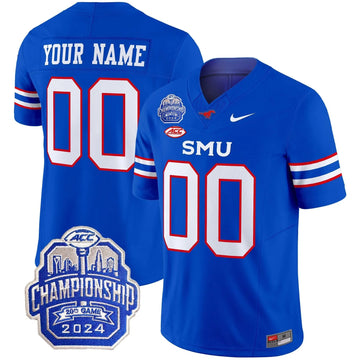 Personalized SMU 2026 ACC Championship Patch Vapor Limited Custom Jersey - Blue Stitched