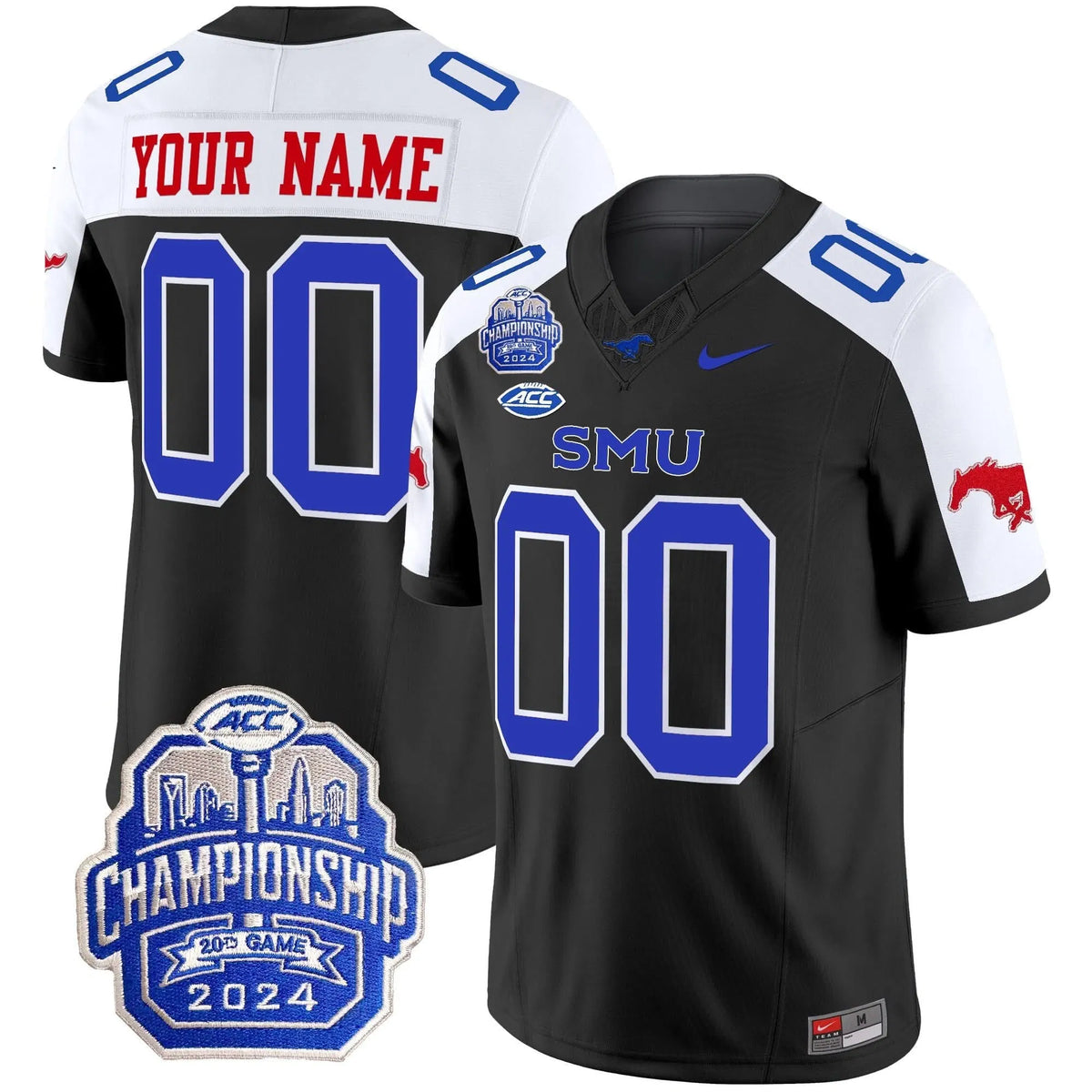 Personalized SMU 2026 ACC Championship Patch Vapor Limited Custom Jersey - Black Alternate Stitched