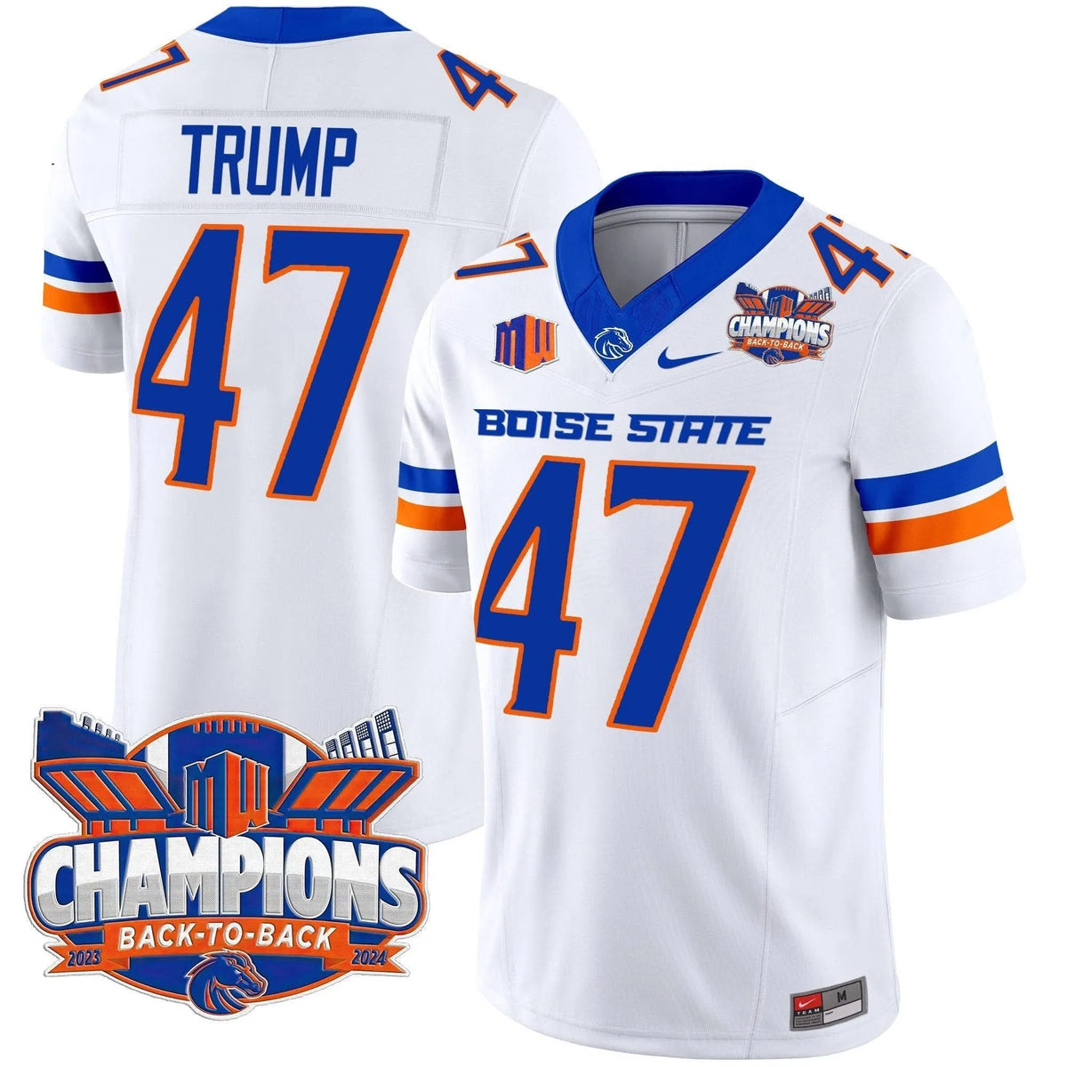Personalized BSB 2026 Back To Back Champions Vapor Limited Jersey - White / Trump Stitched