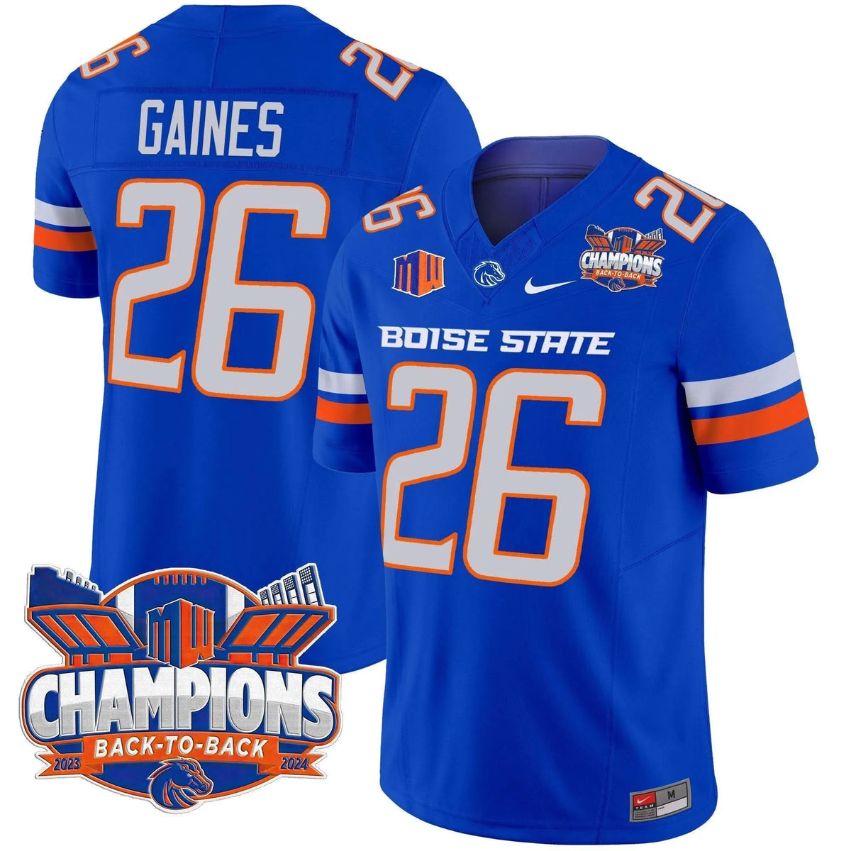 Personalized BSB 2026 Back To Back Champions Vapor Limited Jersey - Royal / Sire Gaines Stitched