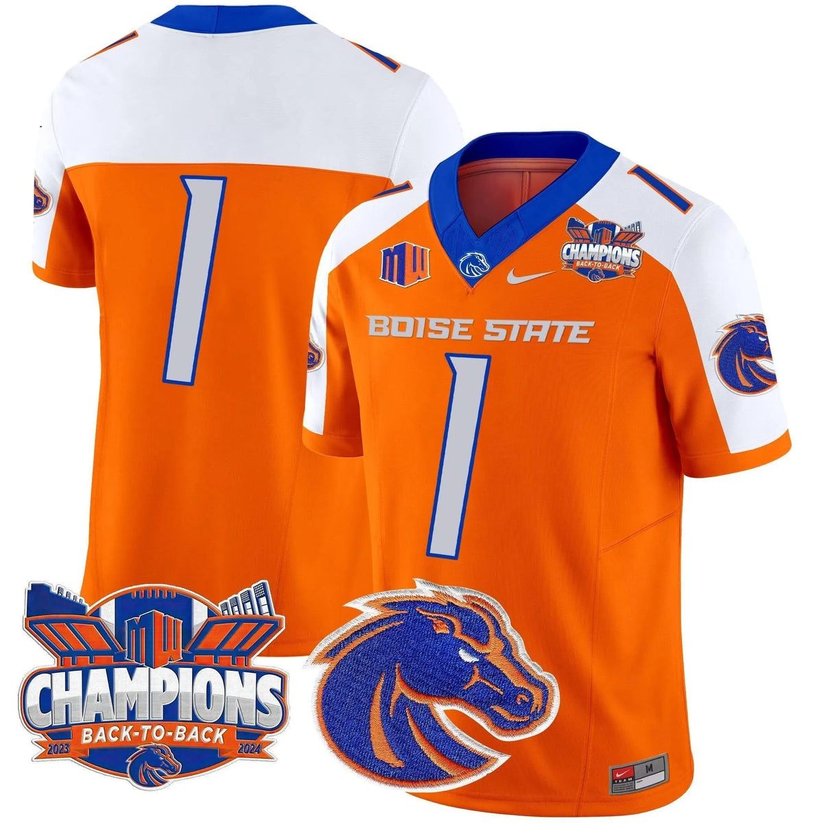 Personalized BSB 2026 Back To Back Champions Vapor Limited Jersey - Orange Alternate / #1 Team Stitched