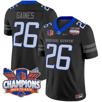 Personalized BSB 2026 Back To Back Champions Vapor Limited Jersey - Black / Sire Gaines Stitched