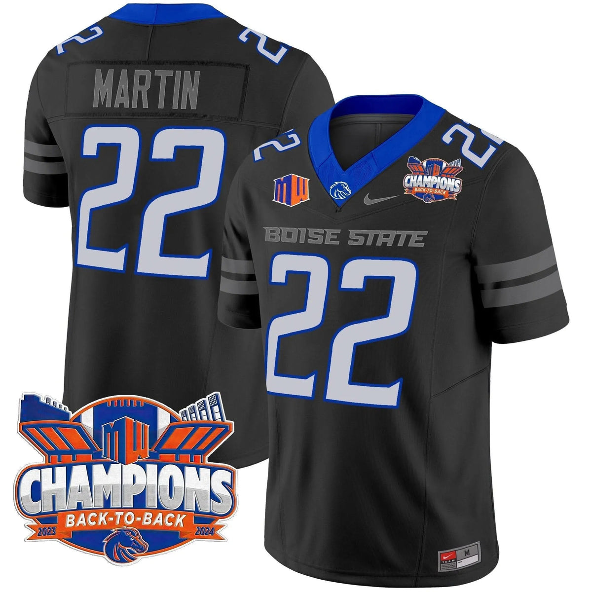 Personalized BSB 2026 Back To Back Champions Vapor Limited Jersey - Black / Doug Martin Stitched