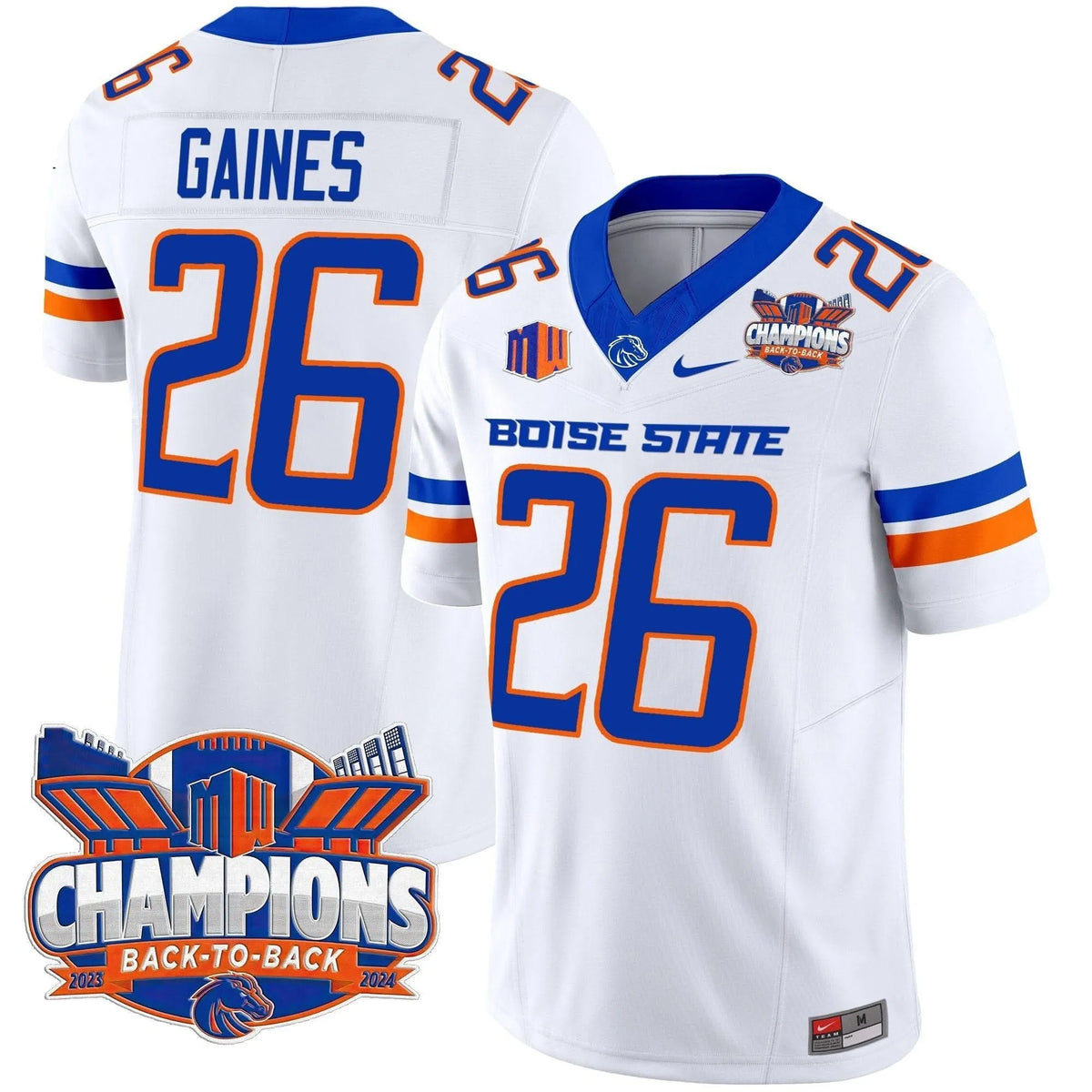 Personalized BSB 2026 Back To Back Champions Vapor Limited Jersey - White / Sire Gaines Stitched