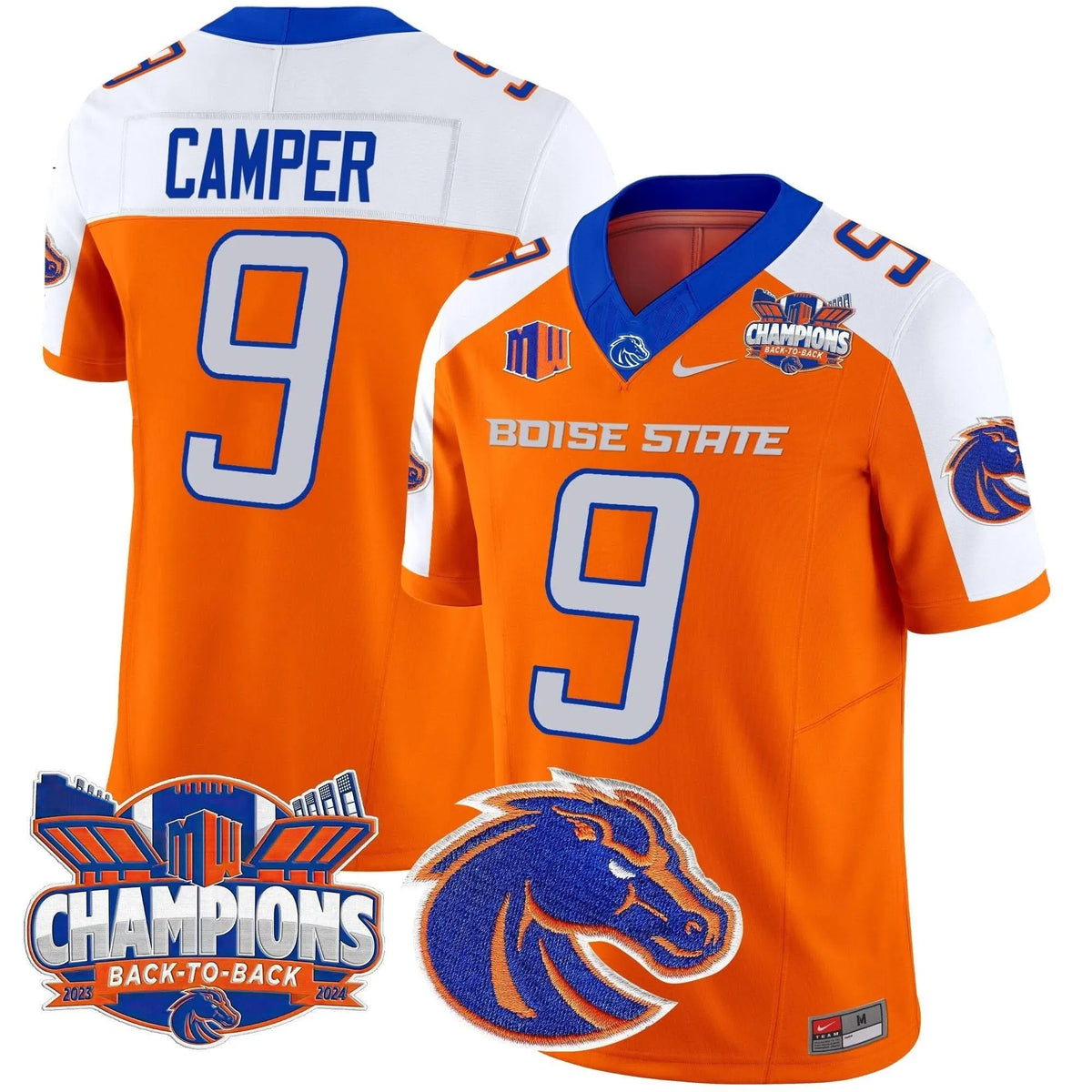 Personalized BSB 2026 Back To Back Champions Vapor Limited Jersey - Orange Alternate / Cameron Camper Stitched