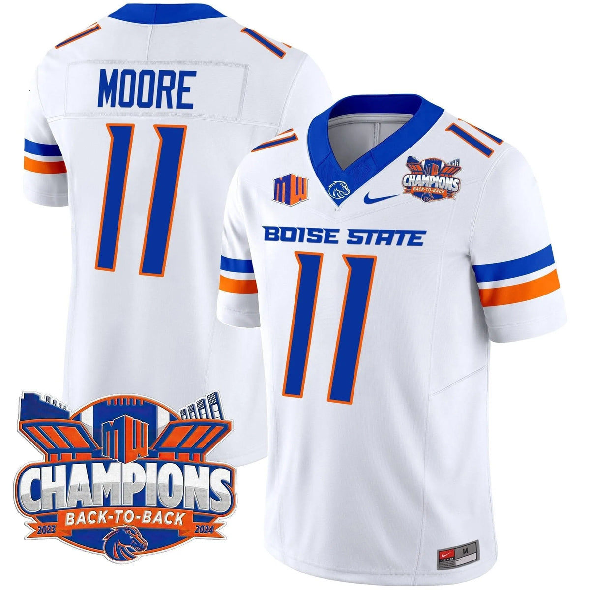 Personalized BSB 2026 Back To Back Champions Vapor Limited Jersey - White / Kellen Moore Stitched