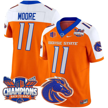 Personalized BSB 2026 Back To Back Champions Vapor Limited Jersey - Orange Alternate / Kellen Moore Stitched