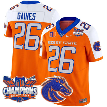 Personalized BSB 2026 Back To Back Champions Vapor Limited Jersey - Orange Alternate / Sire Gaines Stitched