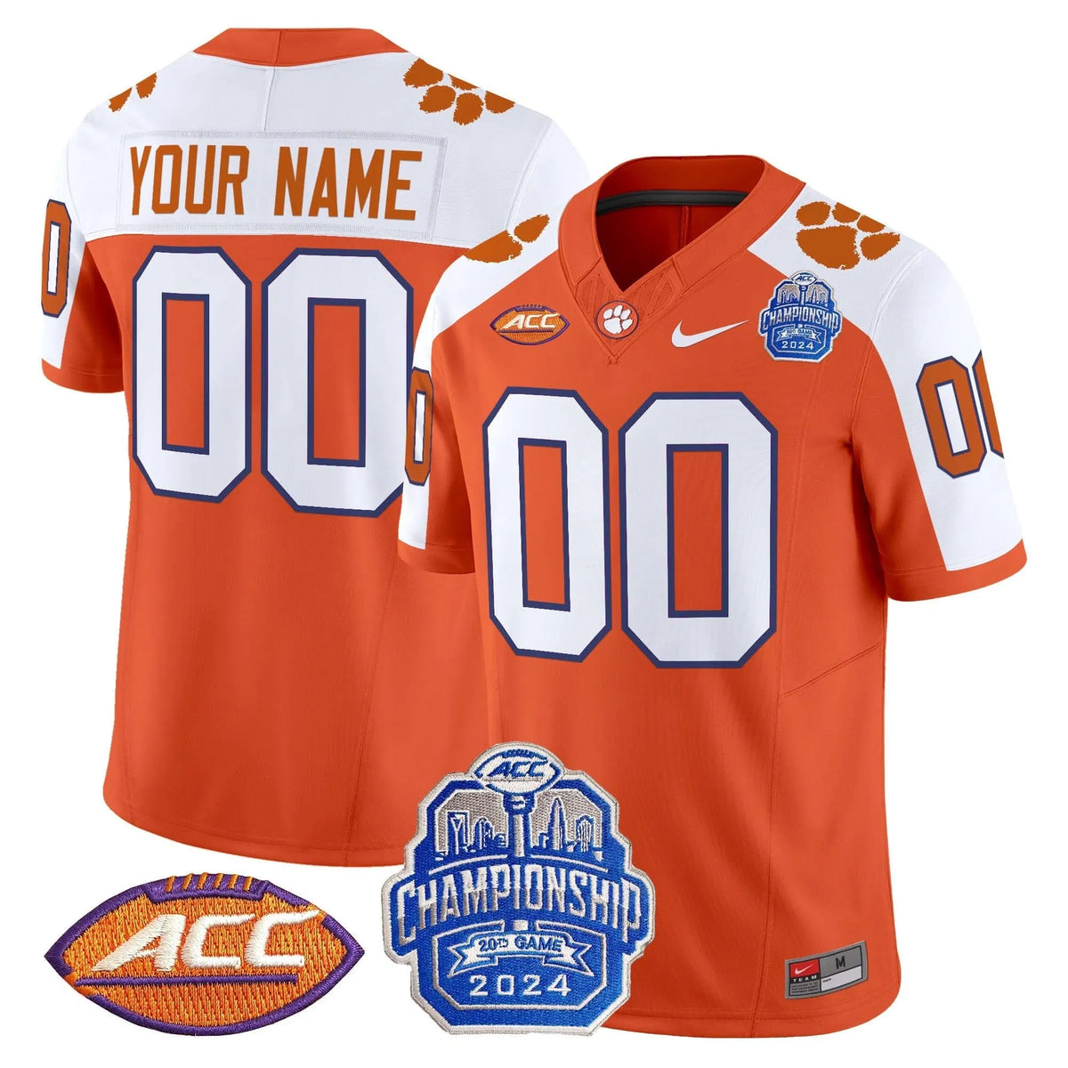 Personalized CT 2026 ACC Championship Patch Vapor Limited Custom Jersey - Orange Alternate Stitched