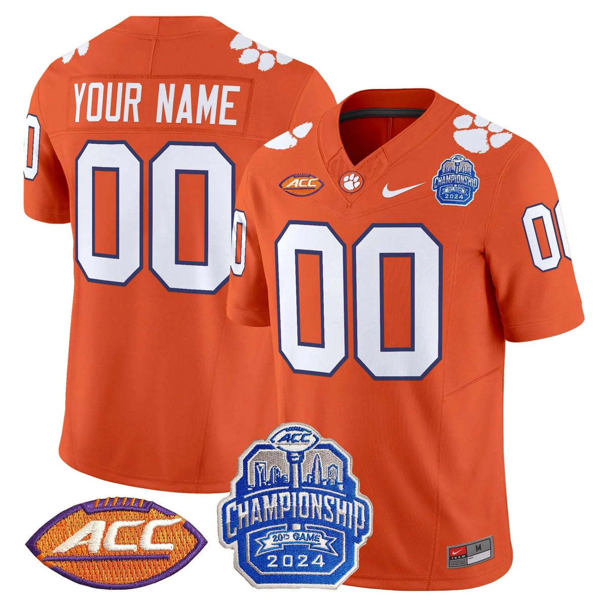 Personalized CT 2026 ACC Championship Patch Vapor Limited Custom Jersey - Orange Stitched